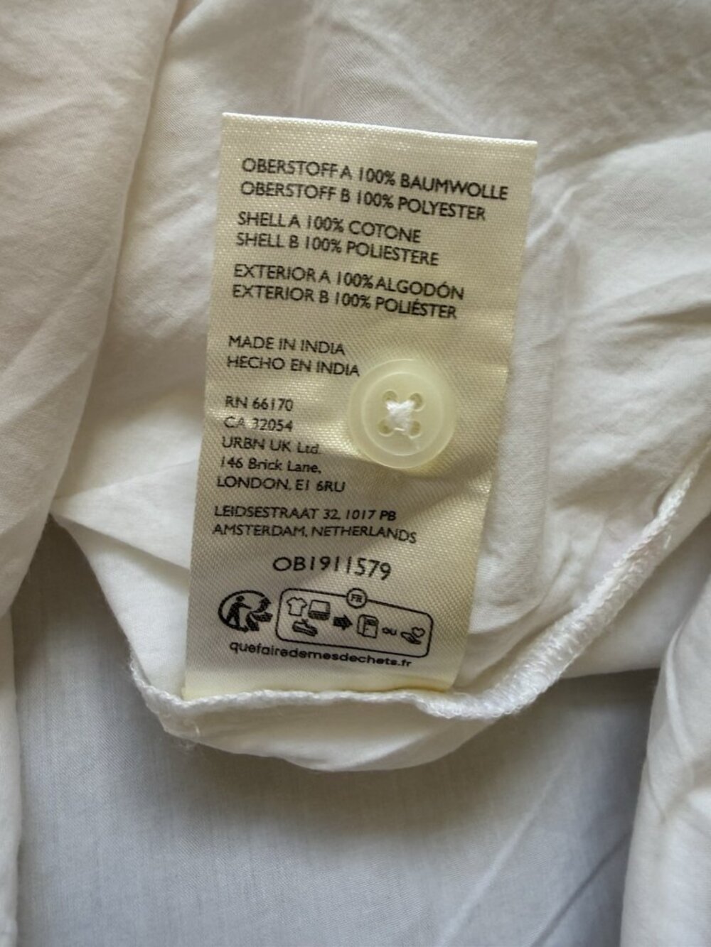 Maeve Anthropologie White Cotton High Low Button Front Tunic Top Medium NWOT - Picture 10 of 12